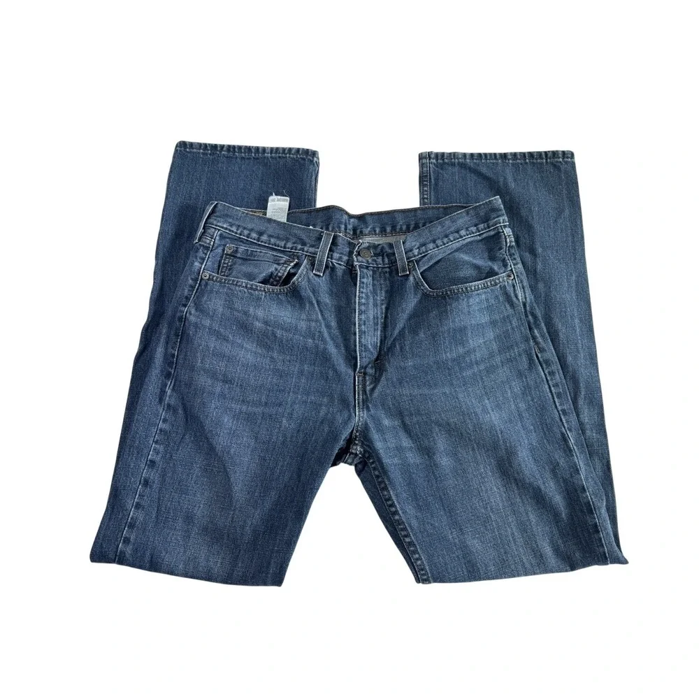 Levis 527 Slim Bootcut Jeans Mens 34x32 Medium Wash Blue Denim Pants